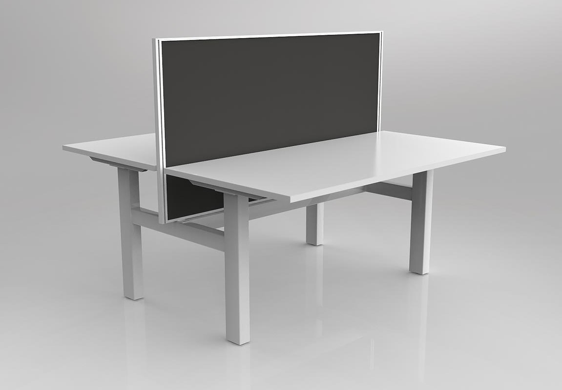 Agile Fixed Height Desk Double Side with Studio 50 Screen